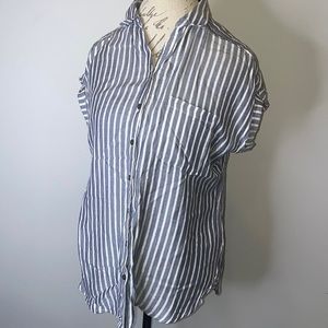 Sonoma striped button down blouse